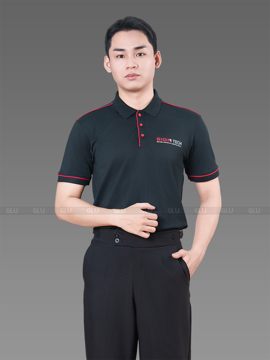 Áo thun đồng phục màu đen 3
