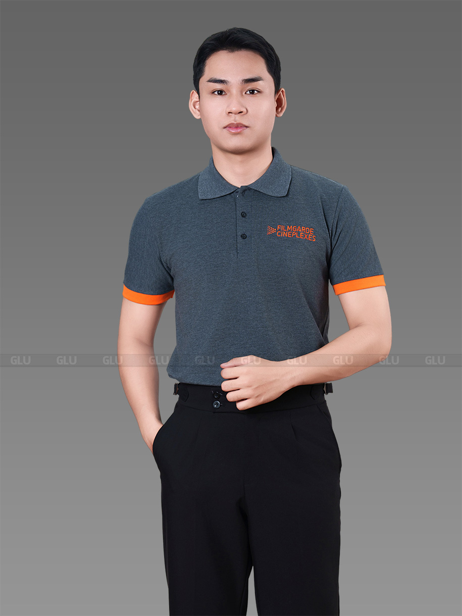 áo thun phông đồng phục màu xám đen atqn0012 1