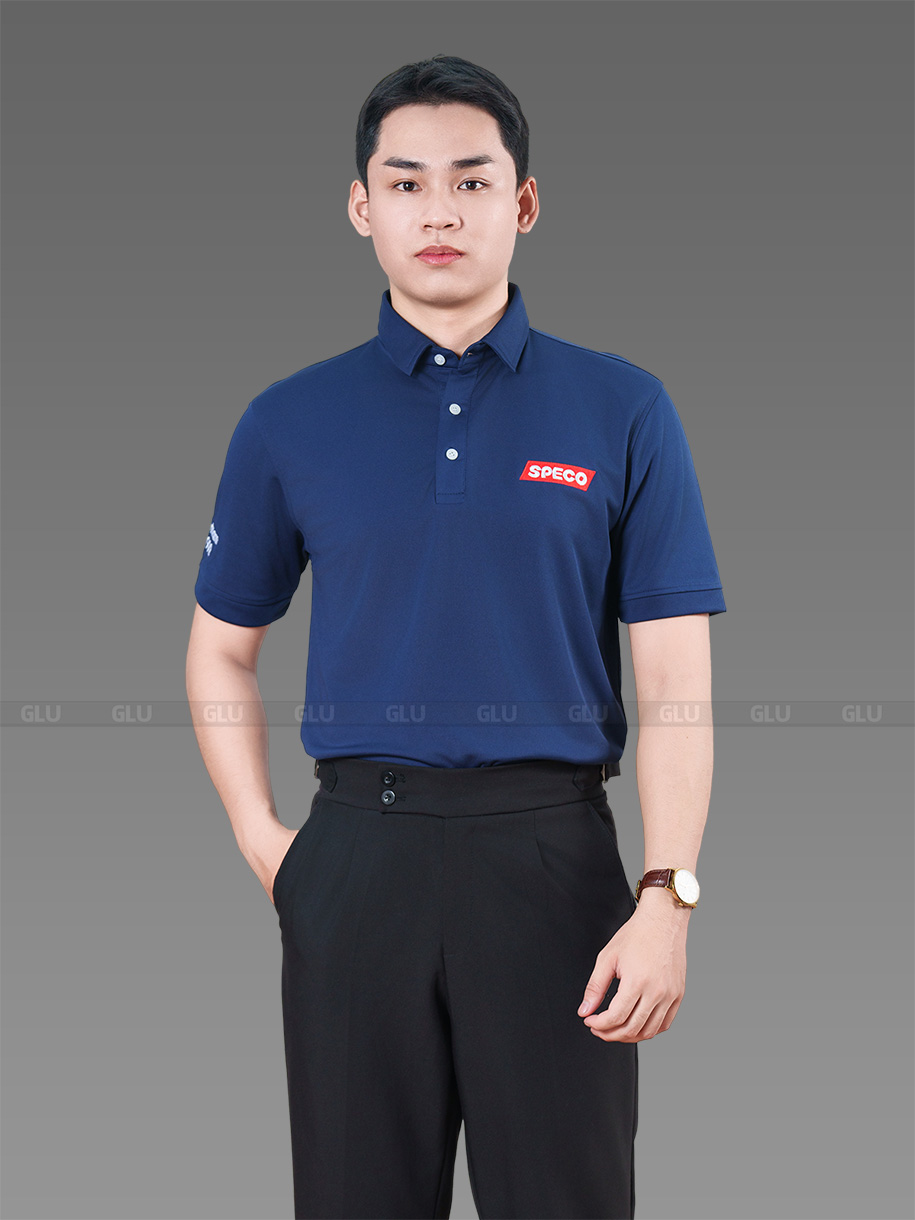 đồng phục áo thun văn phòng màu xanh than 2